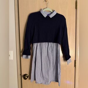 Seraphine Navy and Light Blue Dress